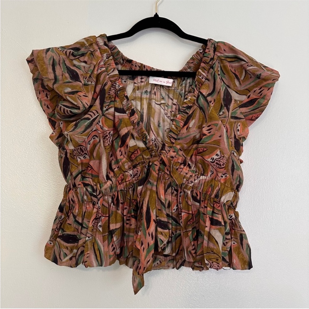 Anthropologie Meet Me In Santorini Adelina Top - Picture 3 of 6